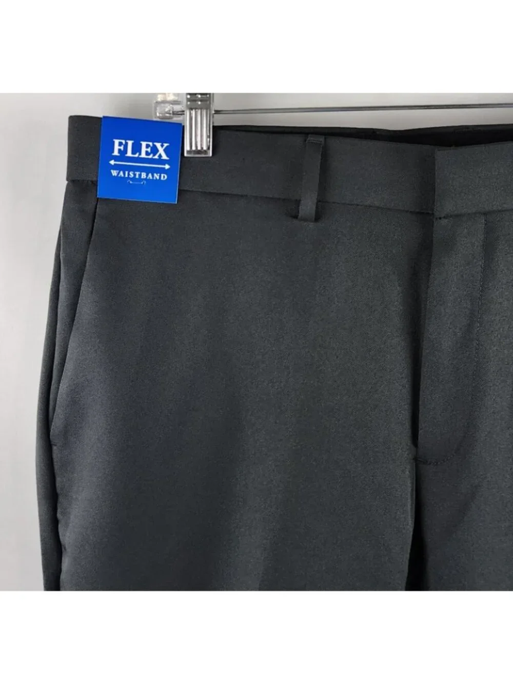 Haggar Premium Dress Pants Mens 34x32 Black Slim Straight Heathered NWT